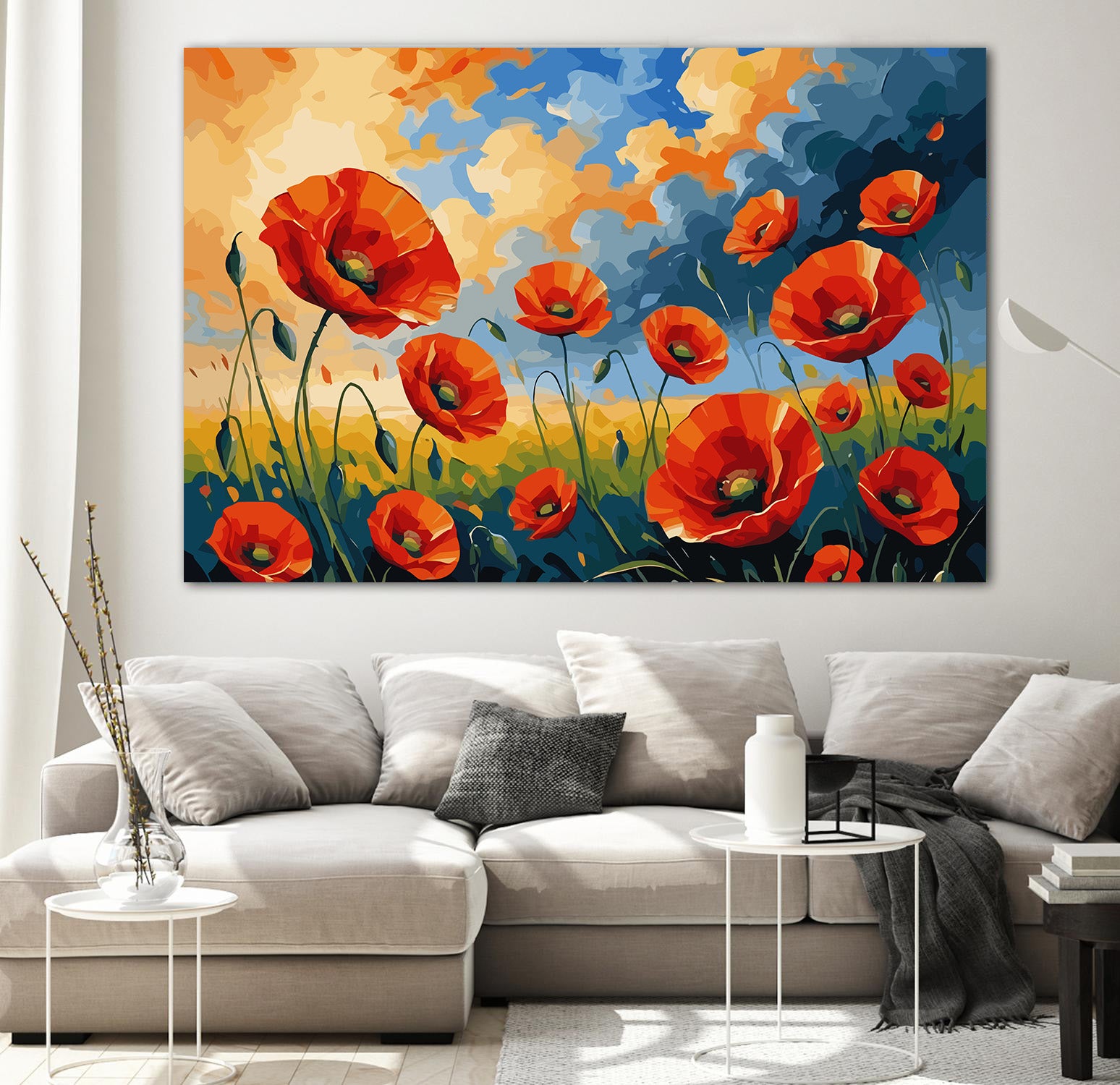 Pictura pe Numere – Campie cu Maci 6687