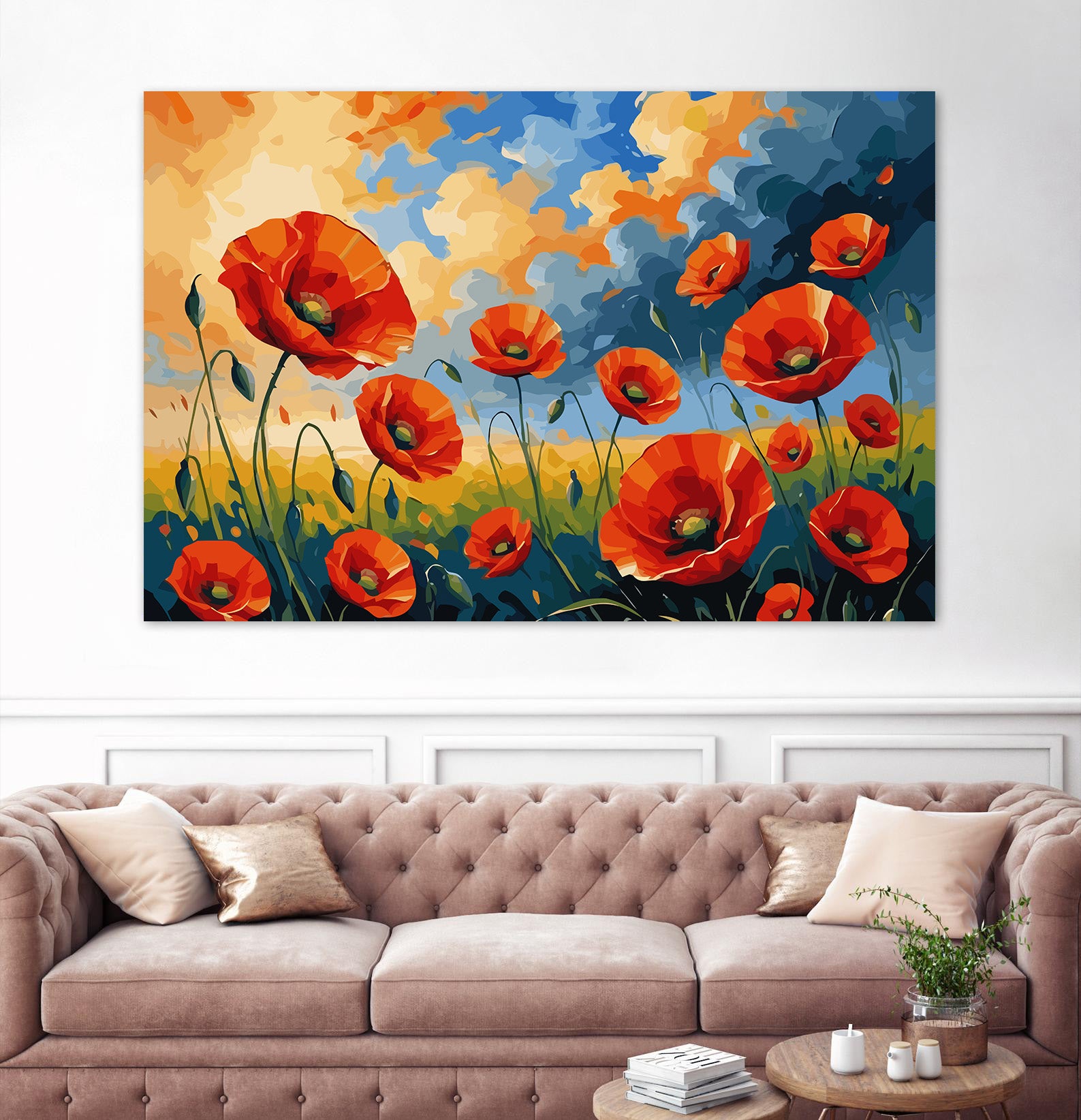 Pictura pe Numere – Campie cu Maci 6687
