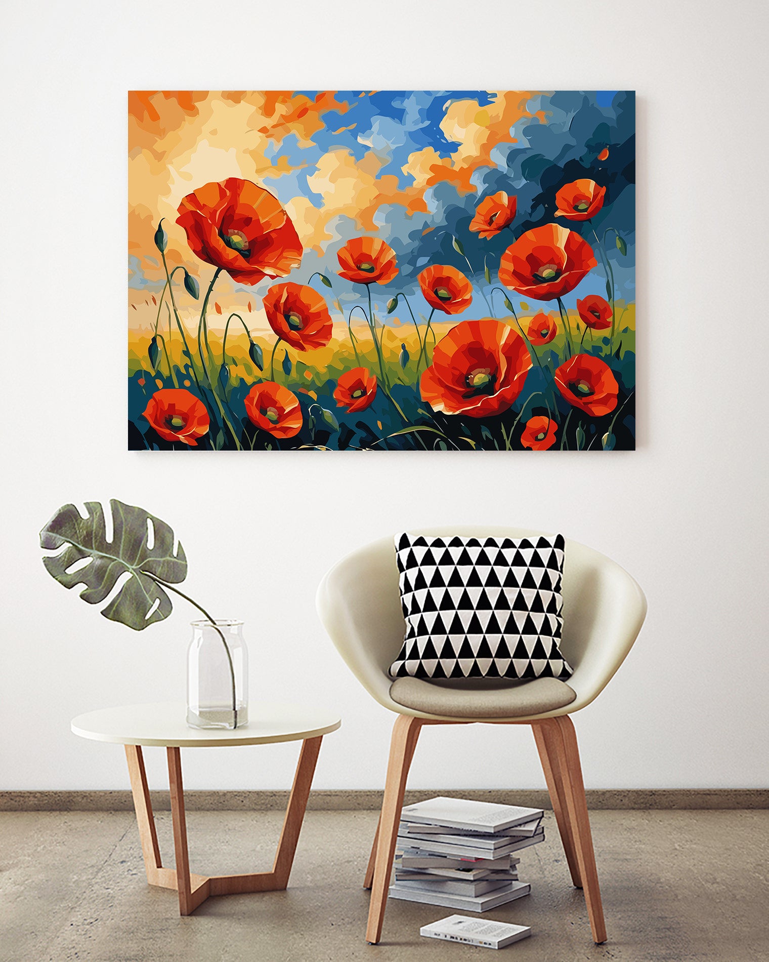 Pictura pe Numere – Campie cu Maci 6687