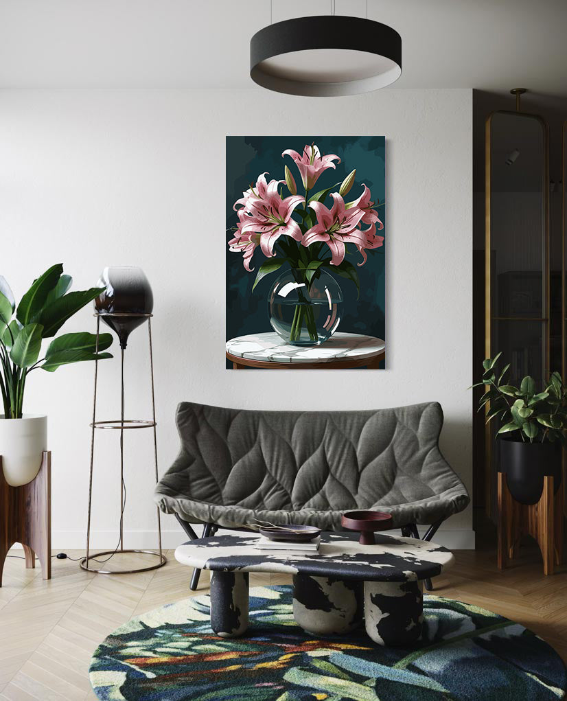 Set Pictură pe numere – Crinii roz 6815