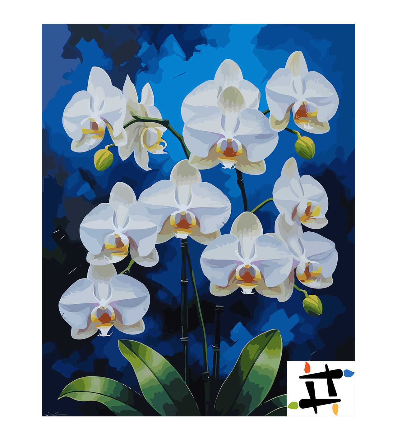 Set Pictură pe numere – Orhideea Albă 6820