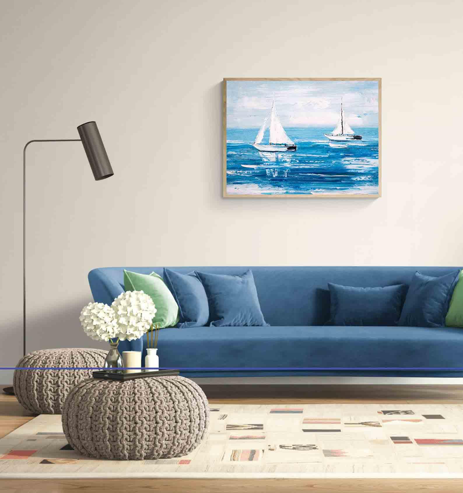 Peinture sur toile - Bateau à voile