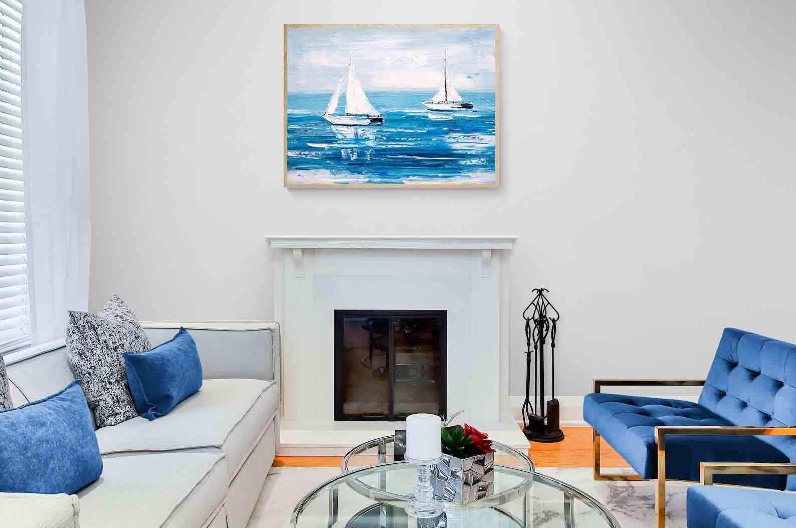 Peinture sur toile - Bateau à voile