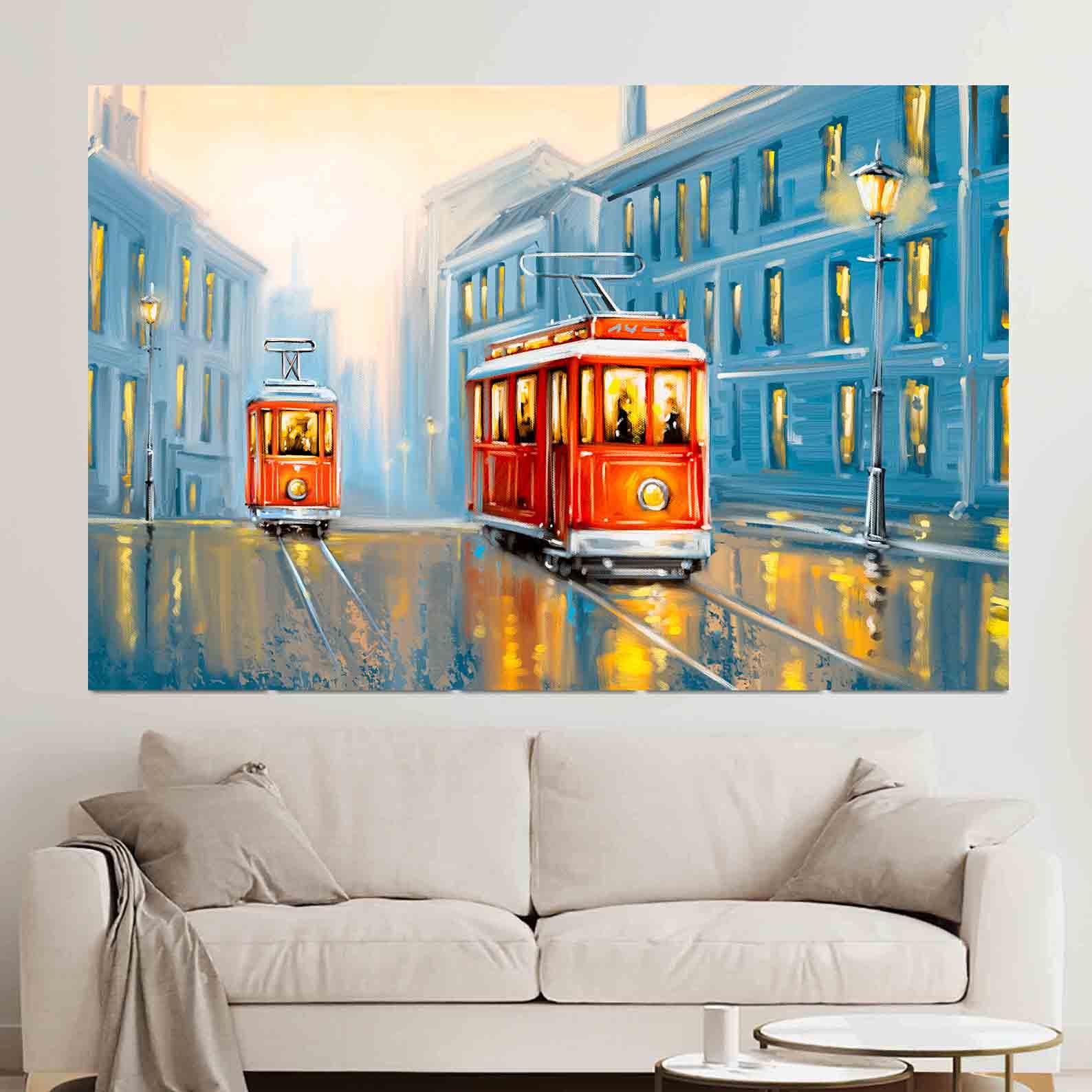 Tableau sur toile - Vieux Tramway
