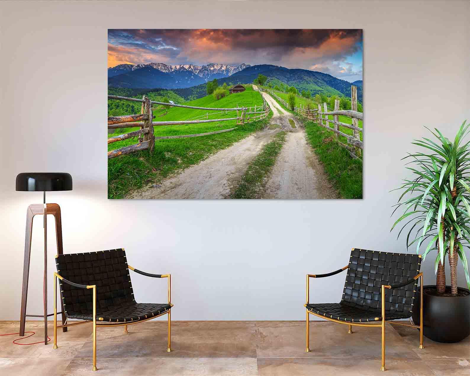 Peinture sur toile - Paysage alpin d'été