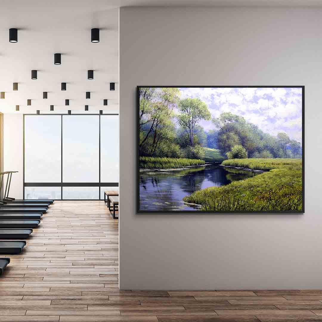 Peinture sur toile - Forêt d'été