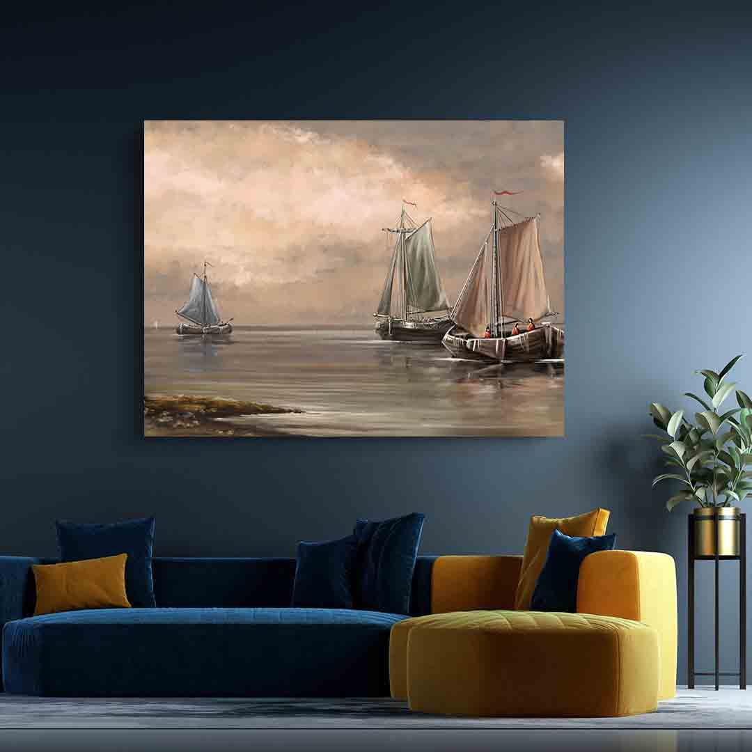 Tableau sur toile - Voiliers en mer