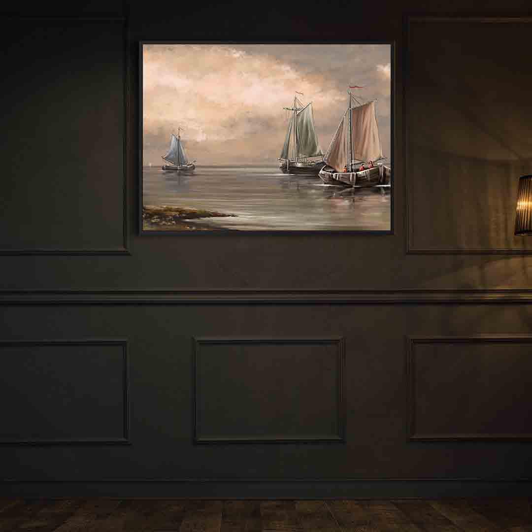 Tableau sur toile - Voiliers en mer