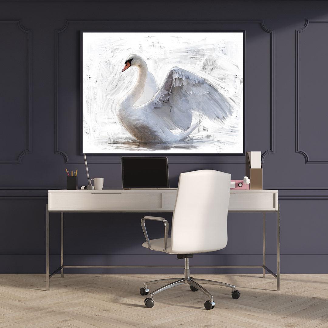 Tablou Canvas - Lebada alba