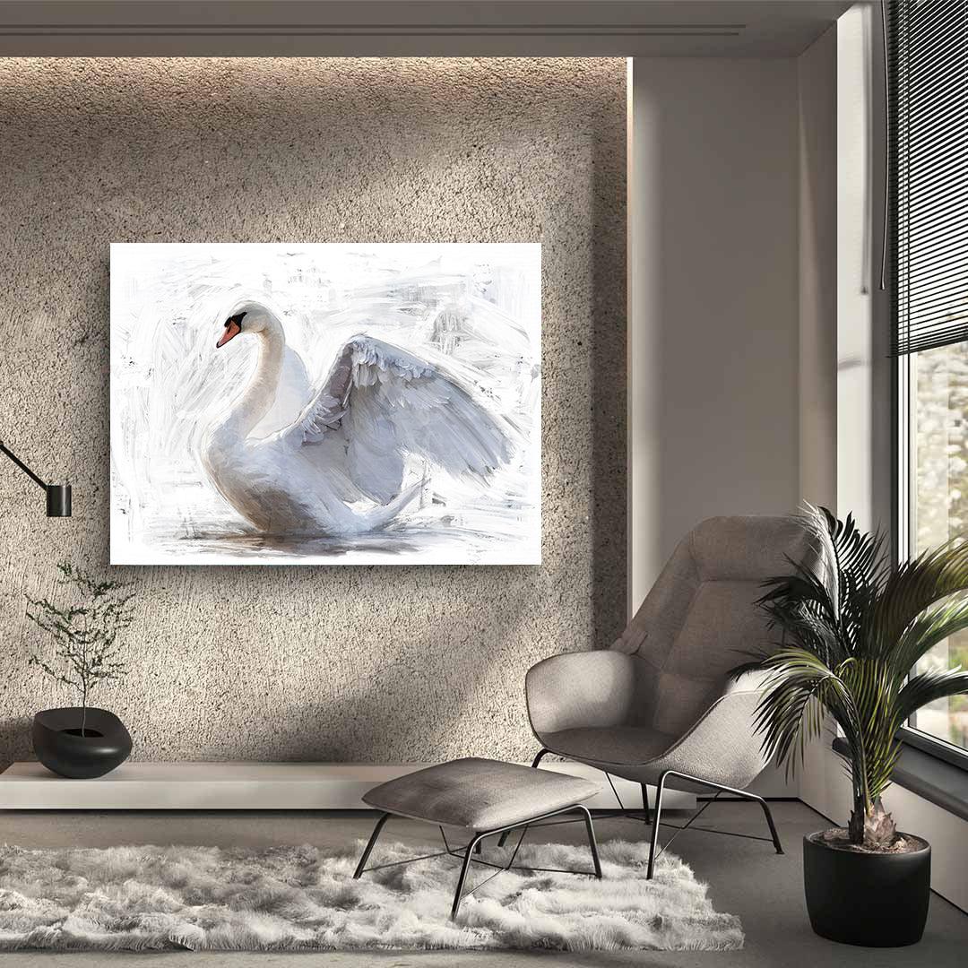 Tablou Canvas - Lebada alba