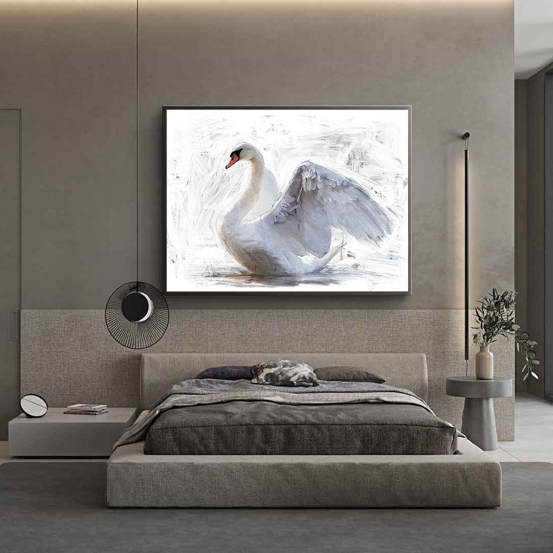 Tablou Canvas - Lebada alba