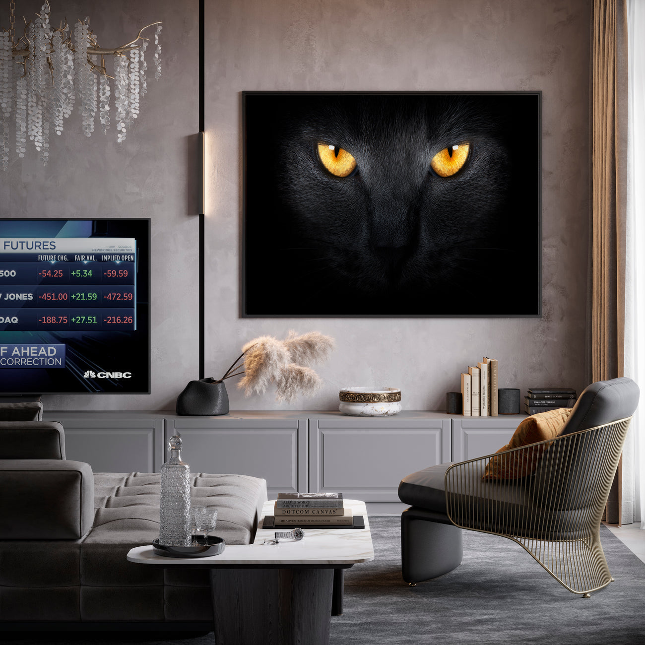 Leinwandbild - Pantheraugen
