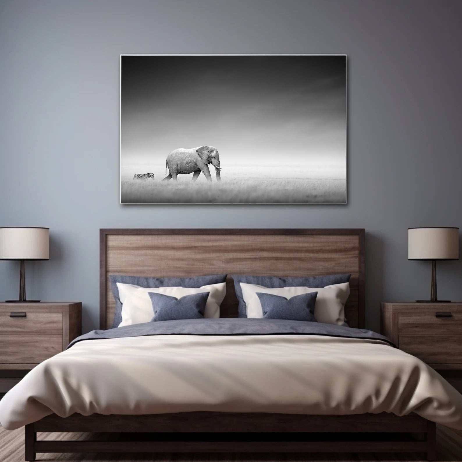 Leinwandbild - Schwarz-Weiß-Tiere