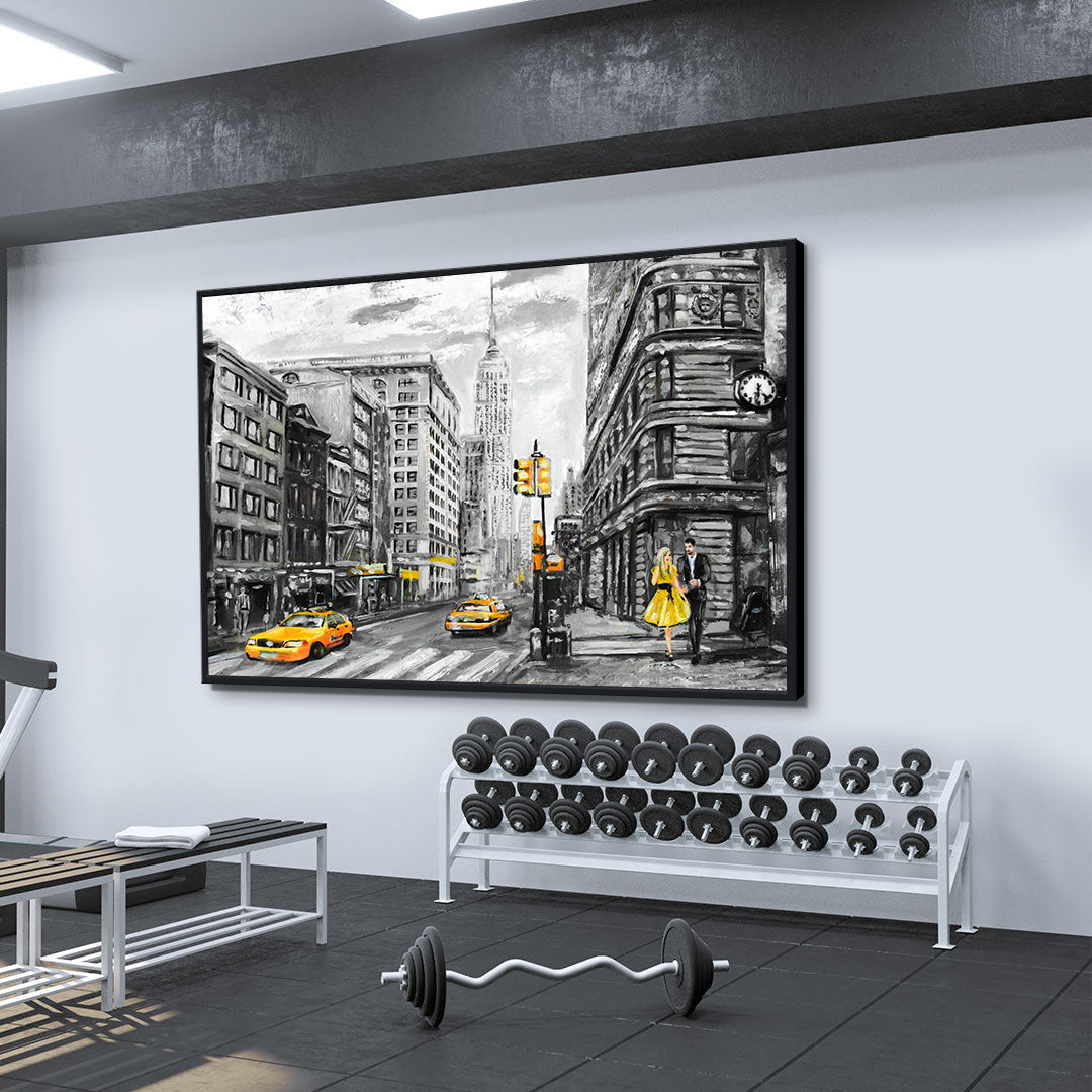 Tablou Canvas - Oraș Alb Negru