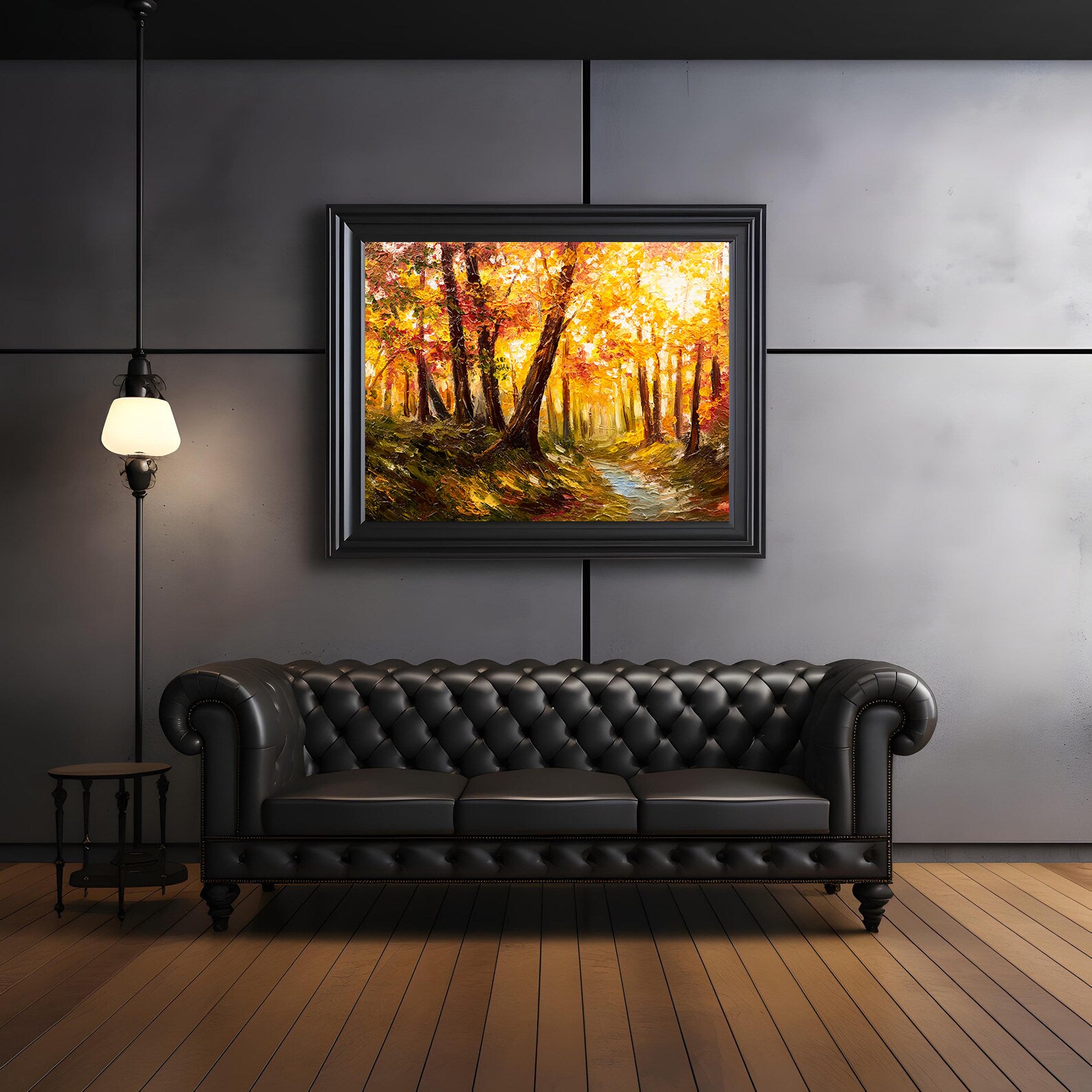 Peinture sur toile - Paysage d'automne
