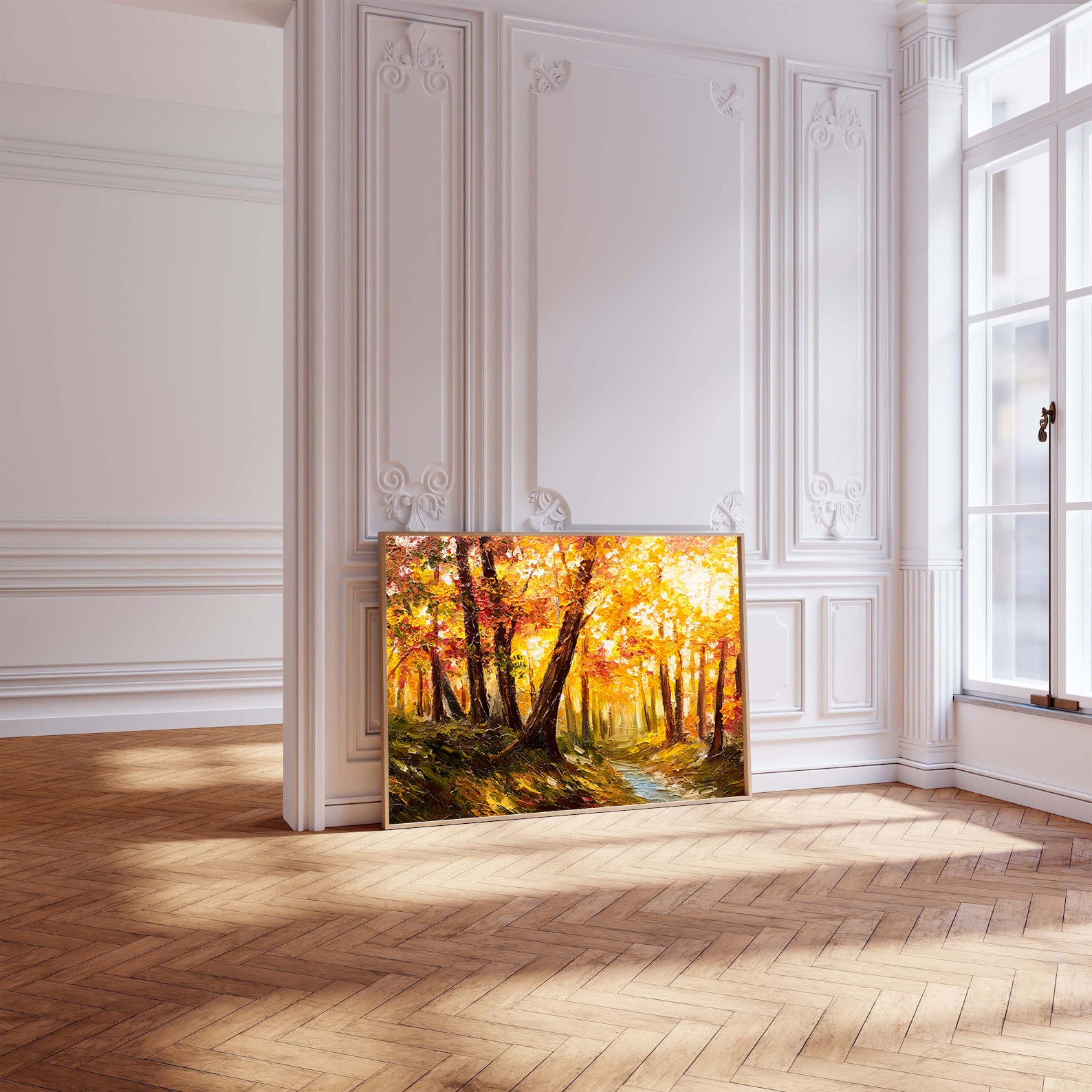 Peinture sur toile - Paysage d'automne