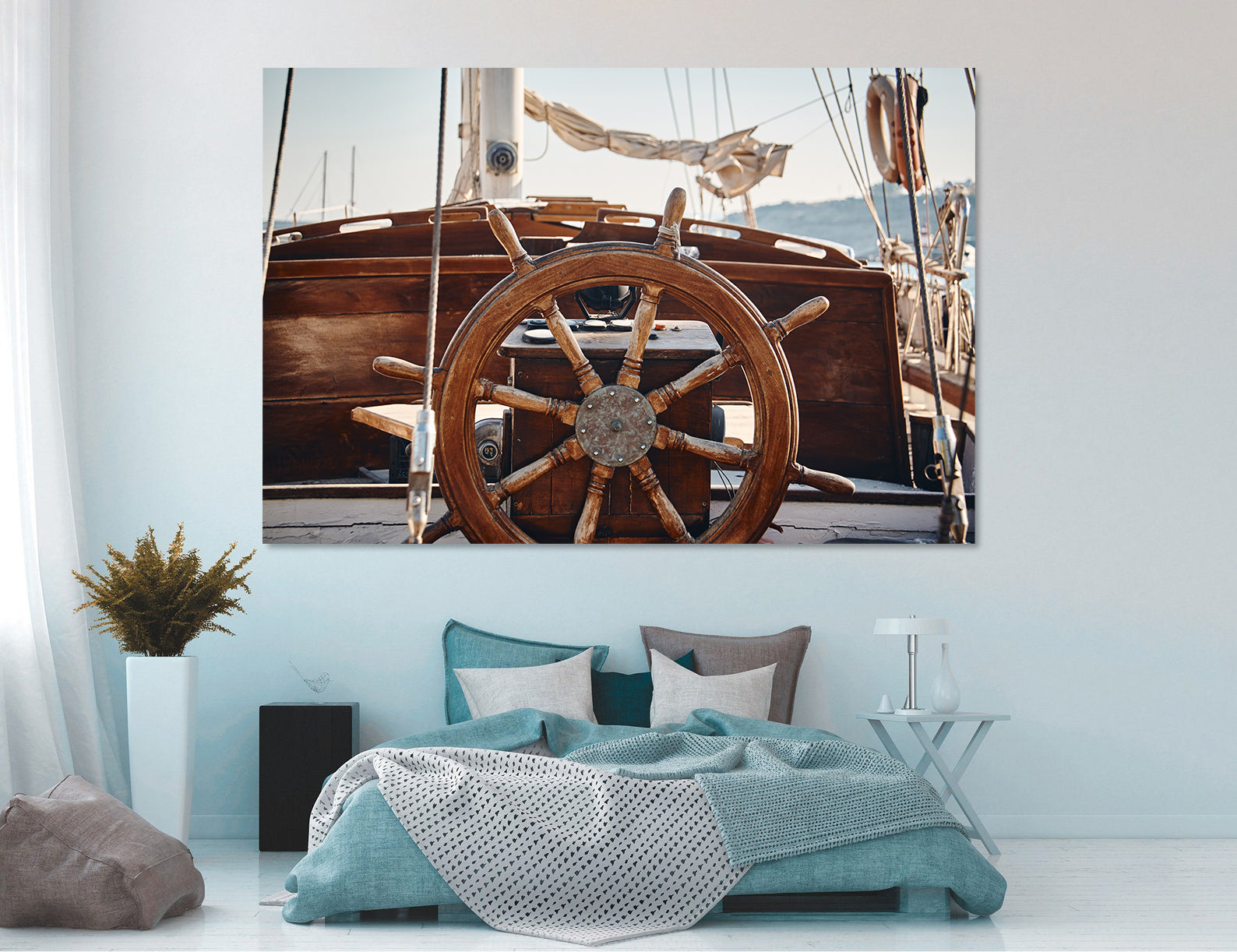 Leinwandbild - Schiffsruder