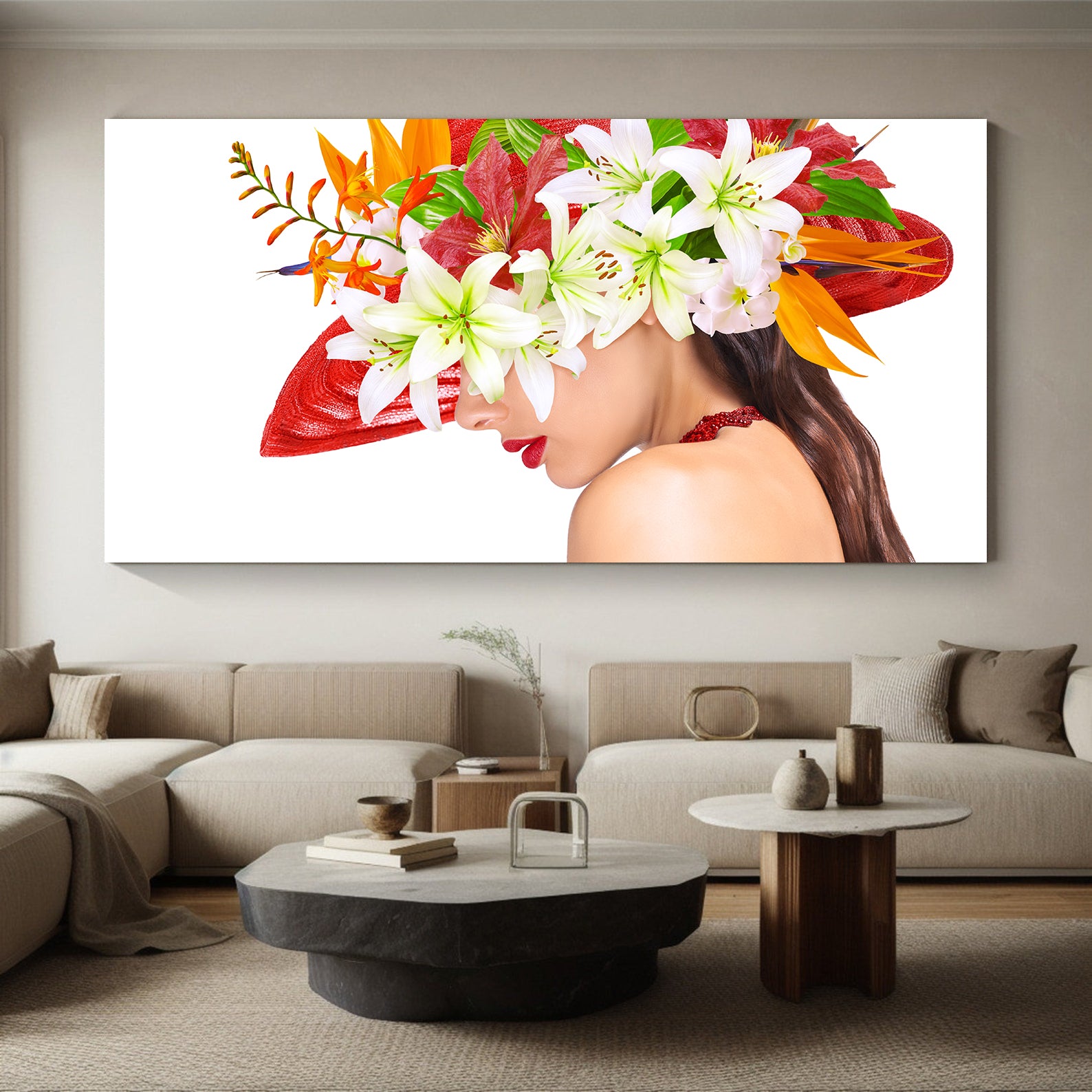 Tablou Canvas - Femeie cu Pălărie Portret
