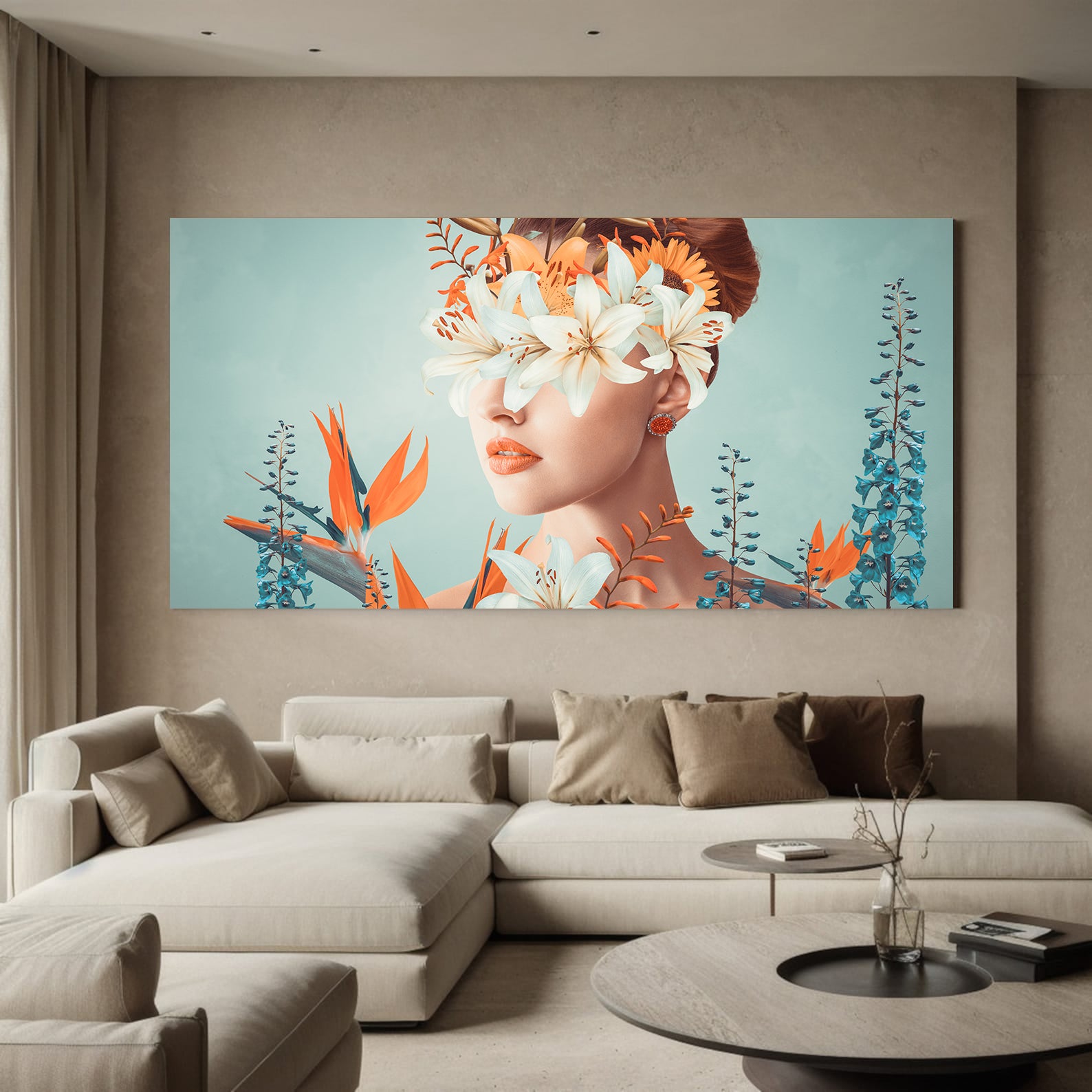 Tablou Canvas - Portret cu Flori