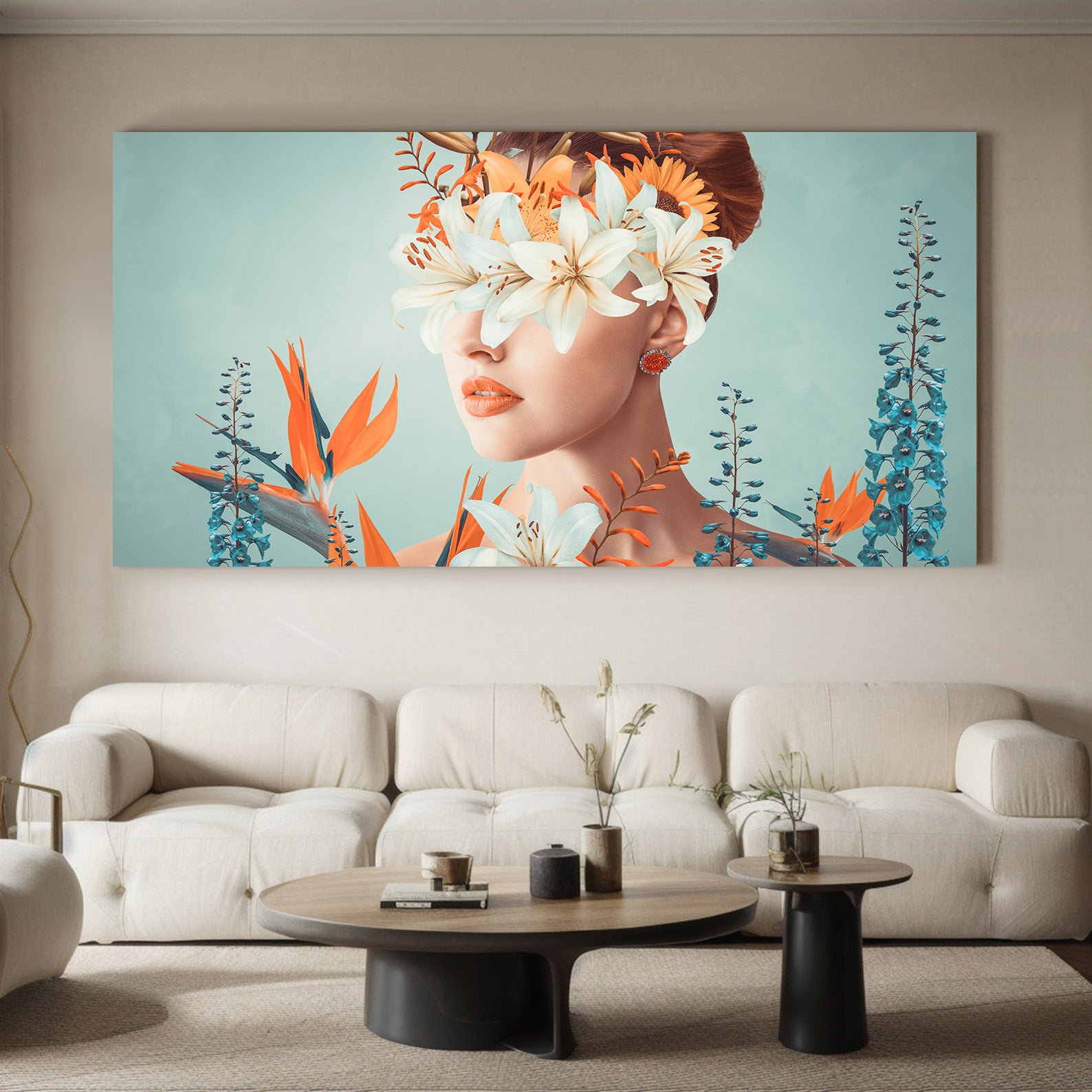 Tablou Canvas - Portret cu Flori