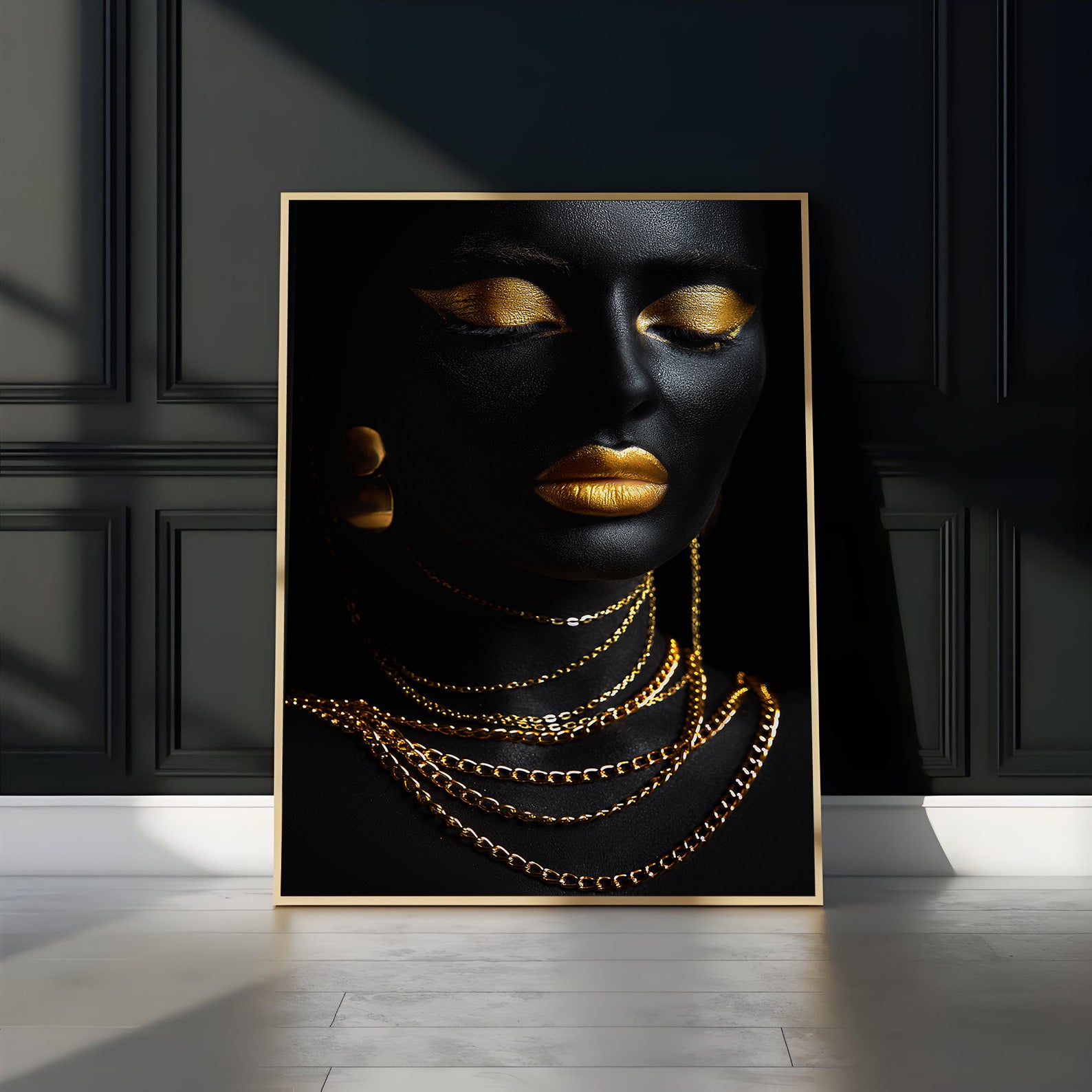 Peinture sur toile - Portrait de femme africaine