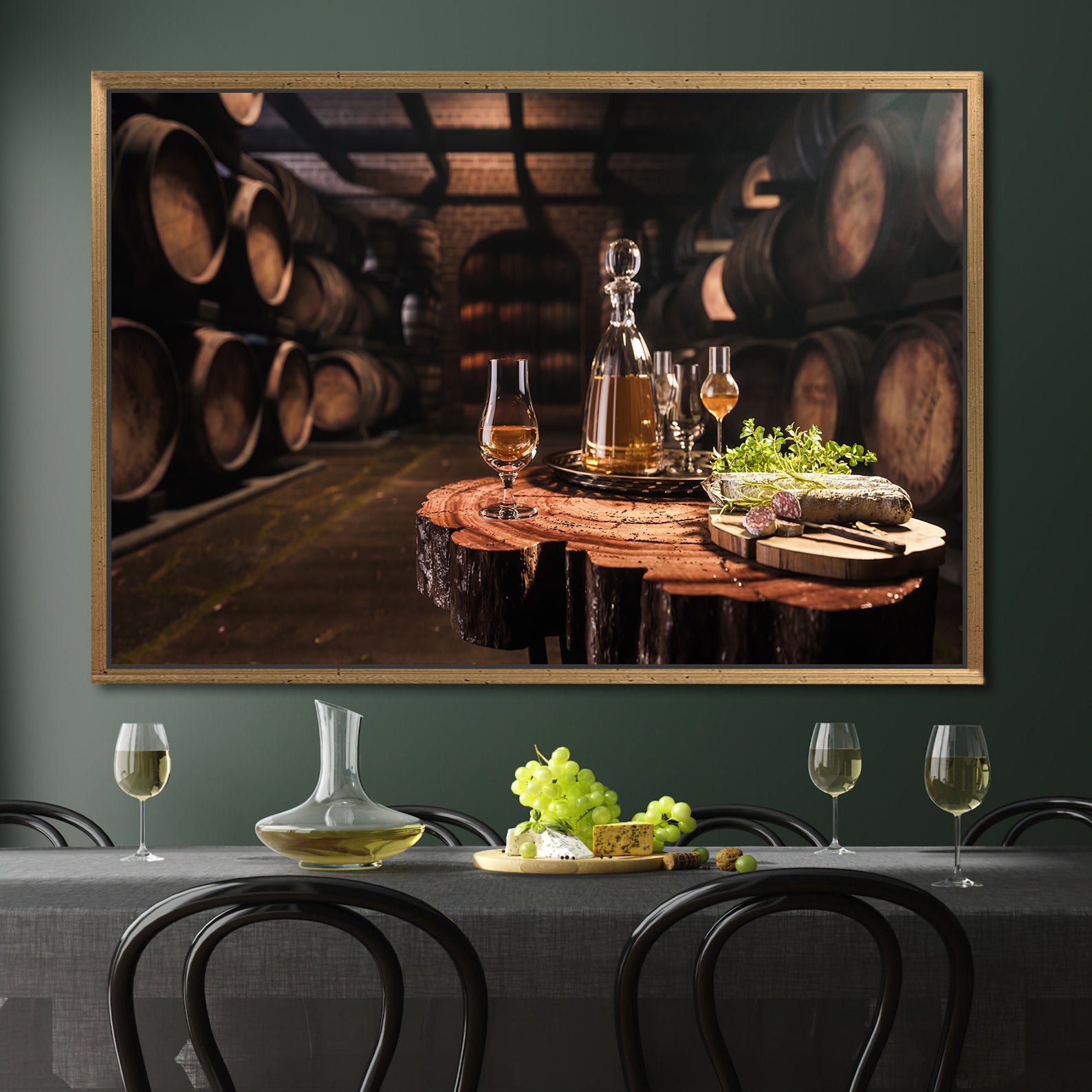 Leinwandgemälde - Weinprobe