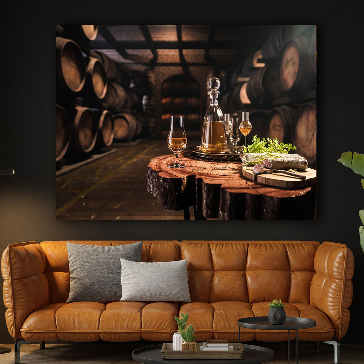 Leinwandgemälde - Weinprobe