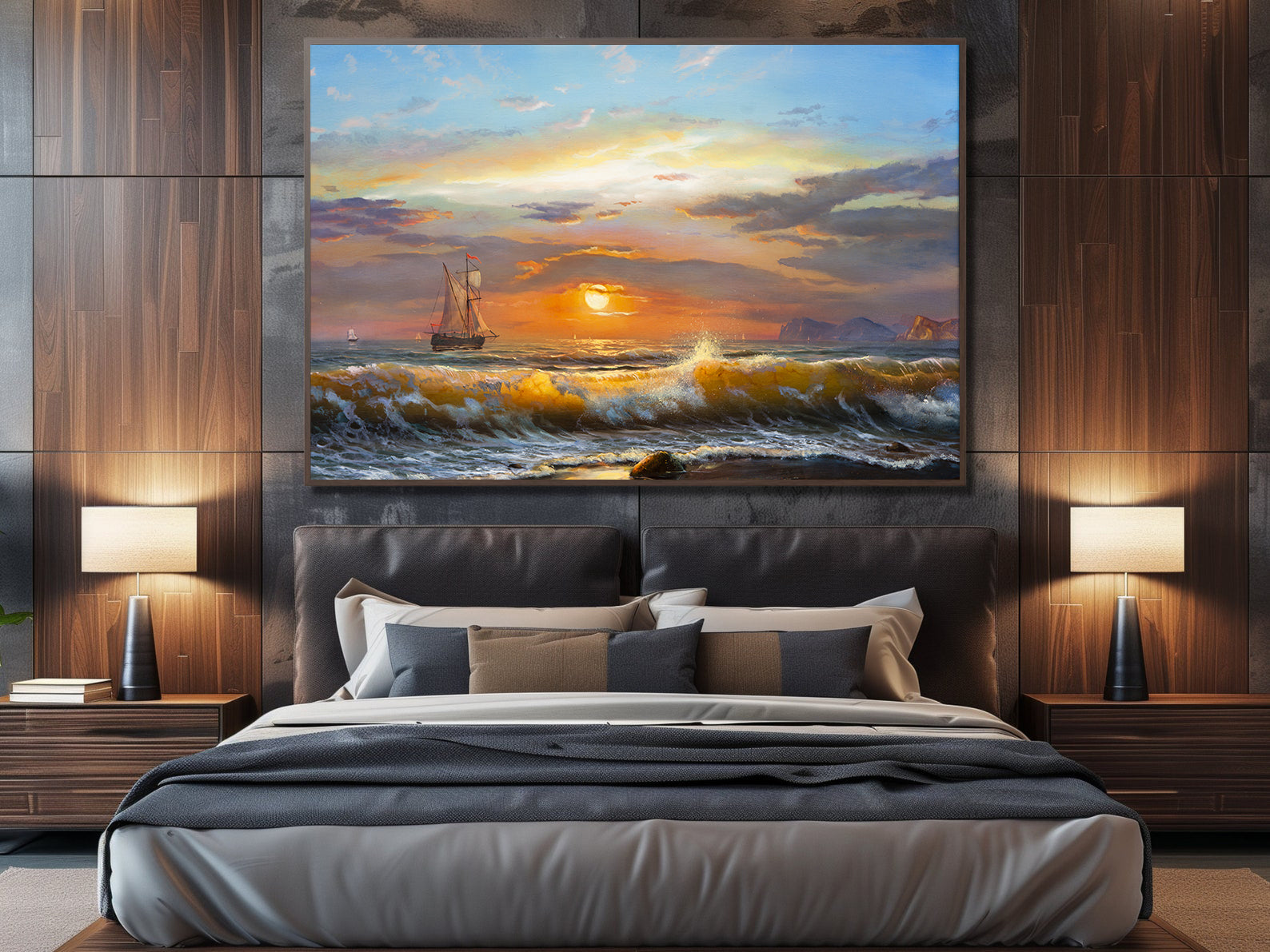 Tableau sur toile - Voiliers sur la mer