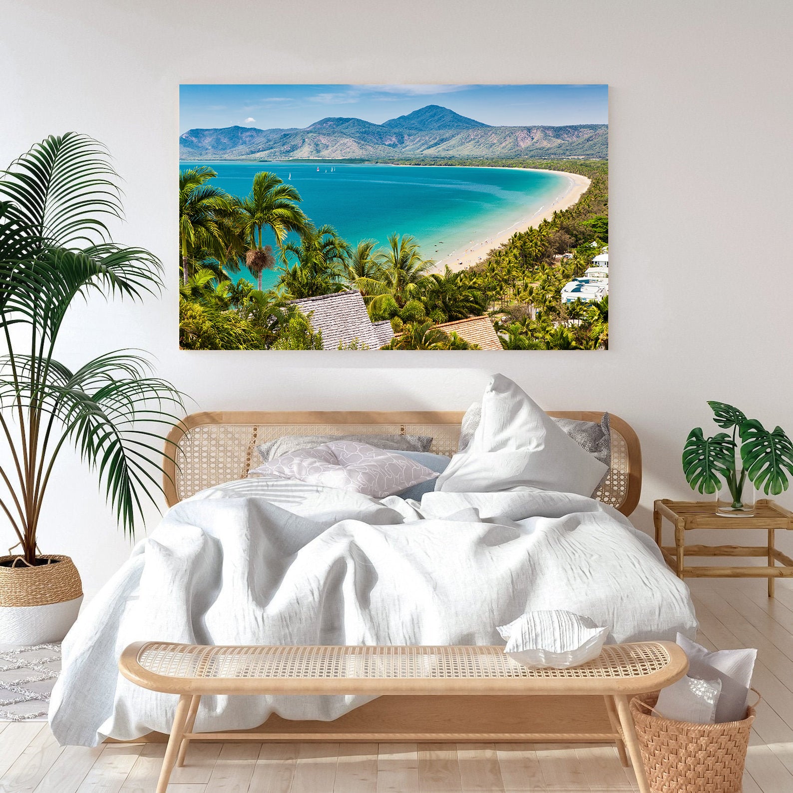 Peinture sur toile - Plage de sable blanc