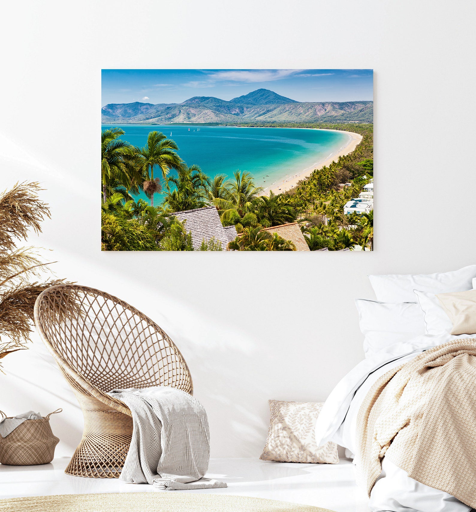 Peinture sur toile - Plage de sable blanc