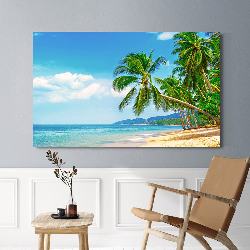 Peinture sur toile - Palmiers sur la plage