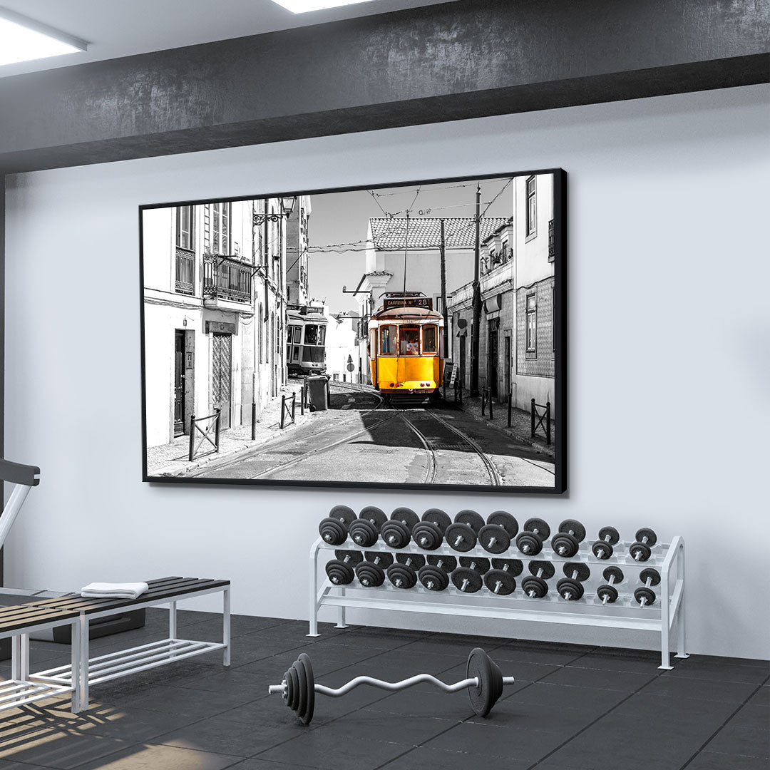 Tableau sur toile - Tramway jaune