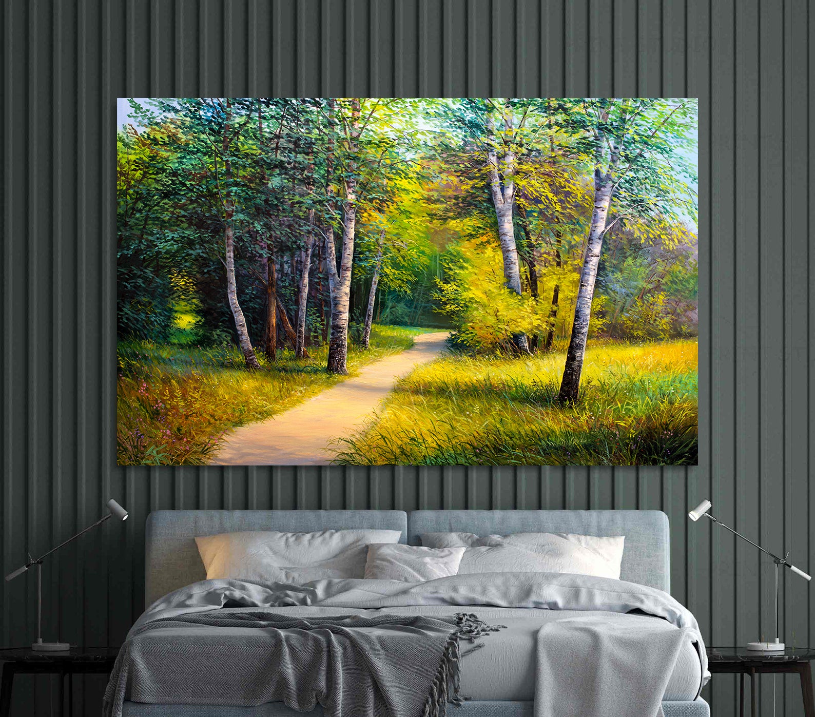 Peinture sur toile - L'été dans la forêt