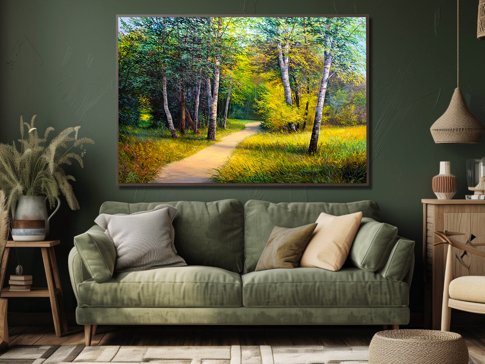 Peinture sur toile - L'été dans la forêt