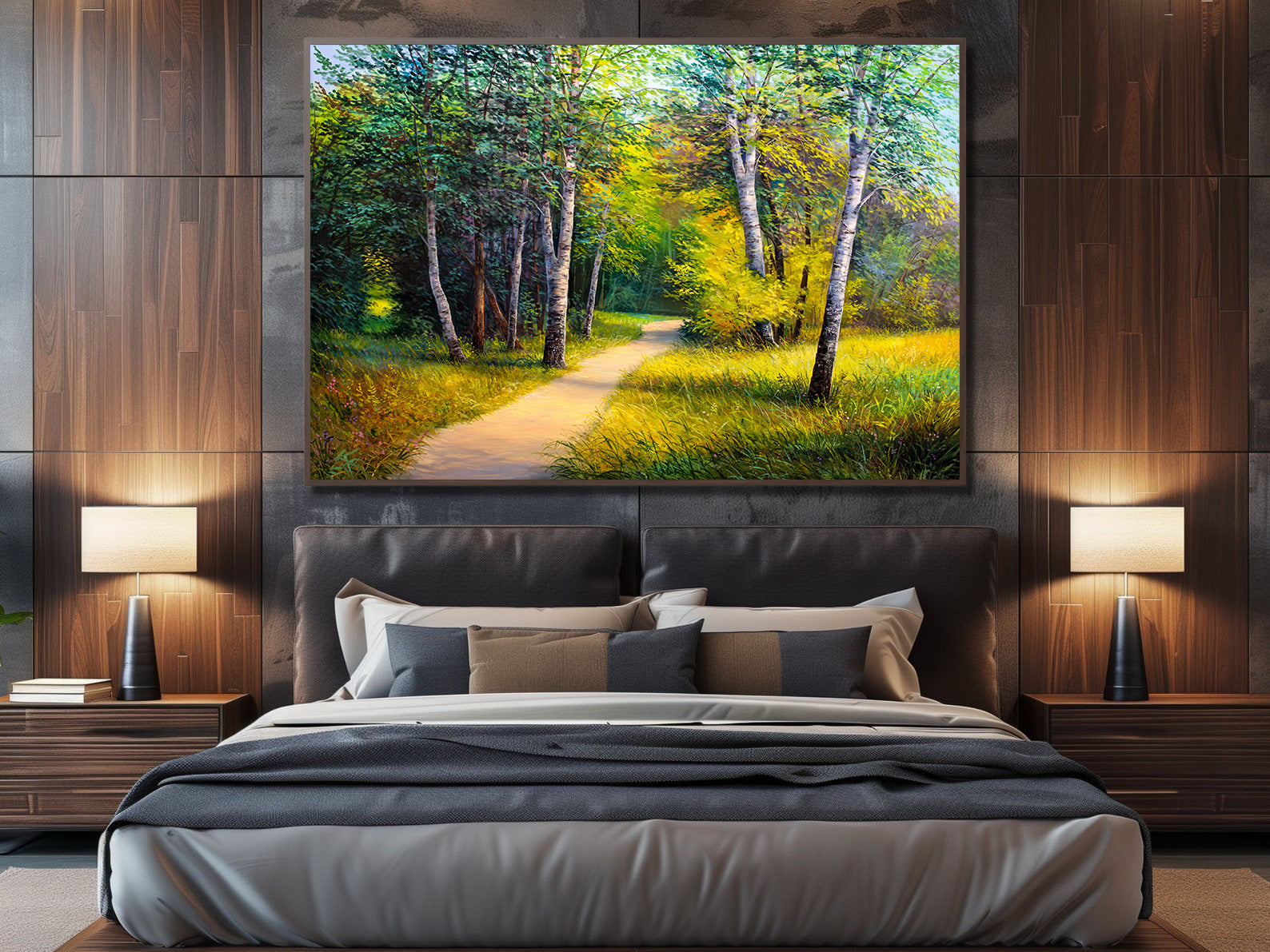 Peinture sur toile - L'été dans la forêt