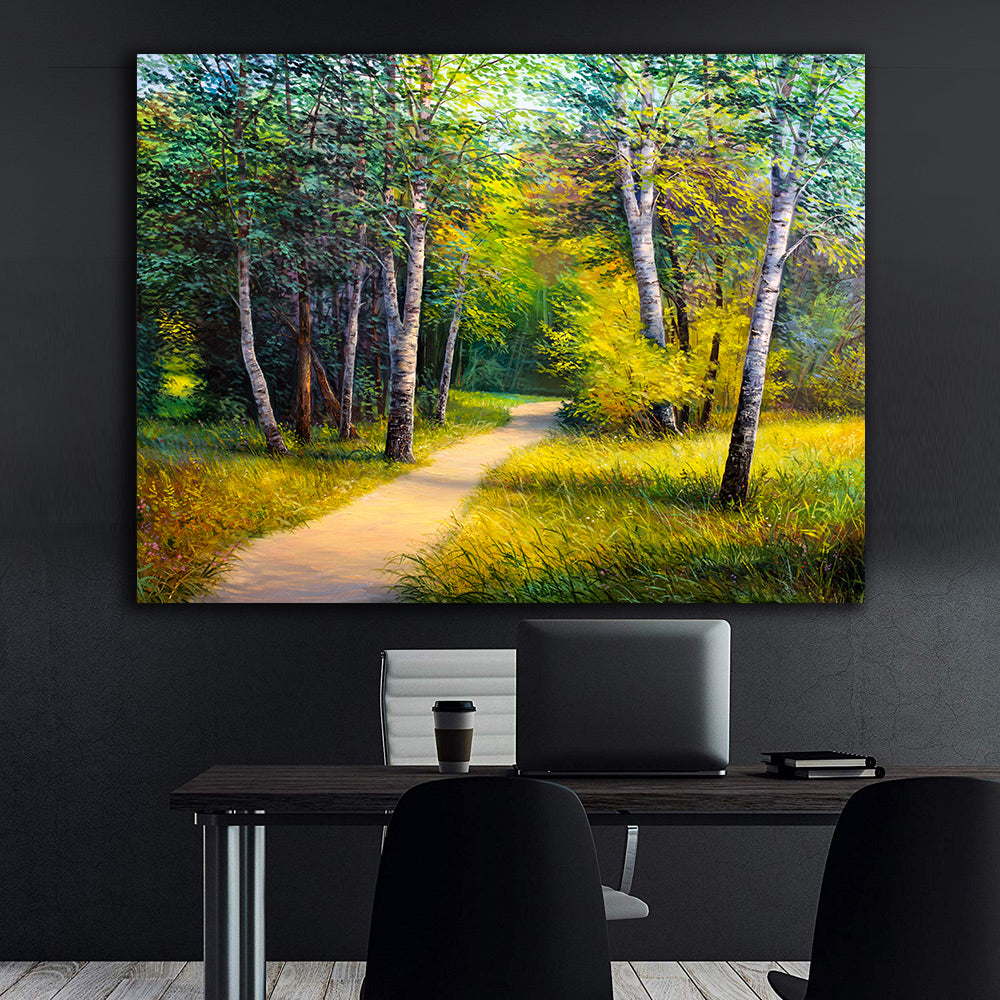 Peinture sur toile - L'été dans la forêt