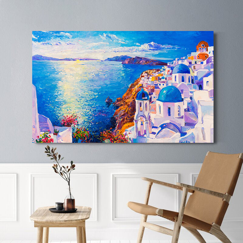 Peinture sur toile - Santorin, Grèce