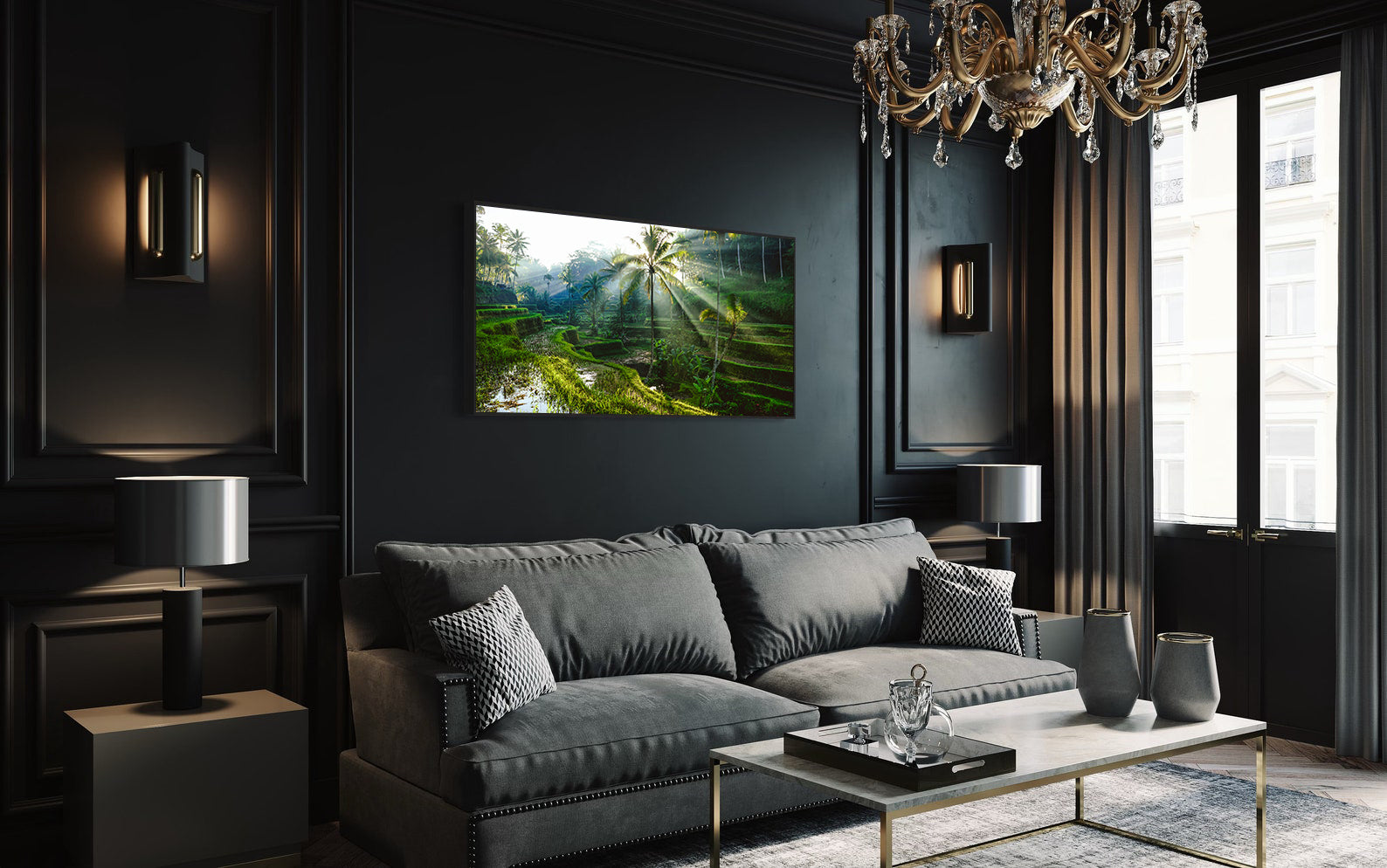 Tablou Canvas - Peisaj cu Palmieri