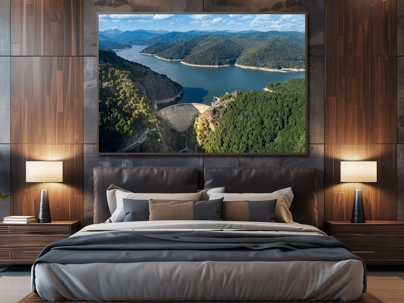 Peinture sur toile – Barrage et lac Vidraru