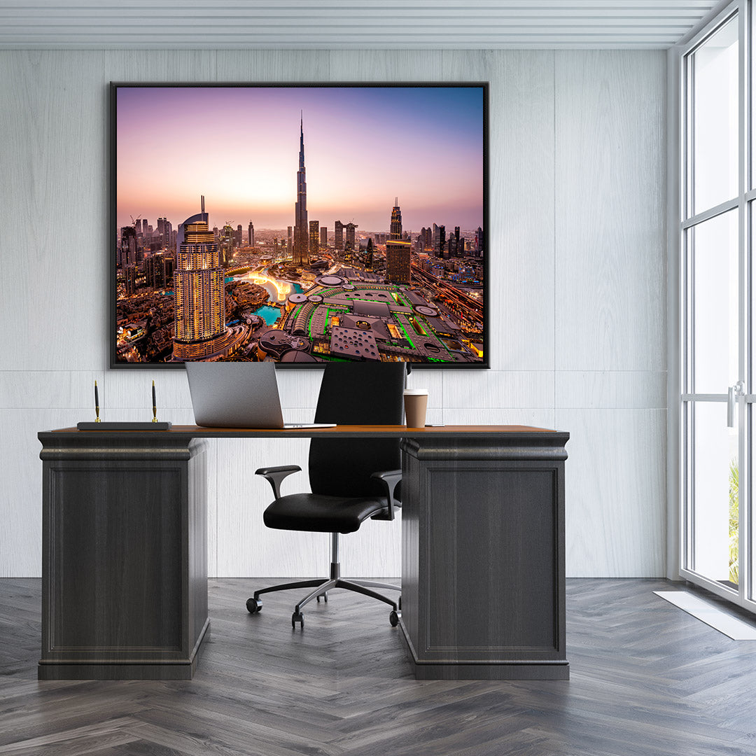 Tablou Canvas - Dubai la Apus