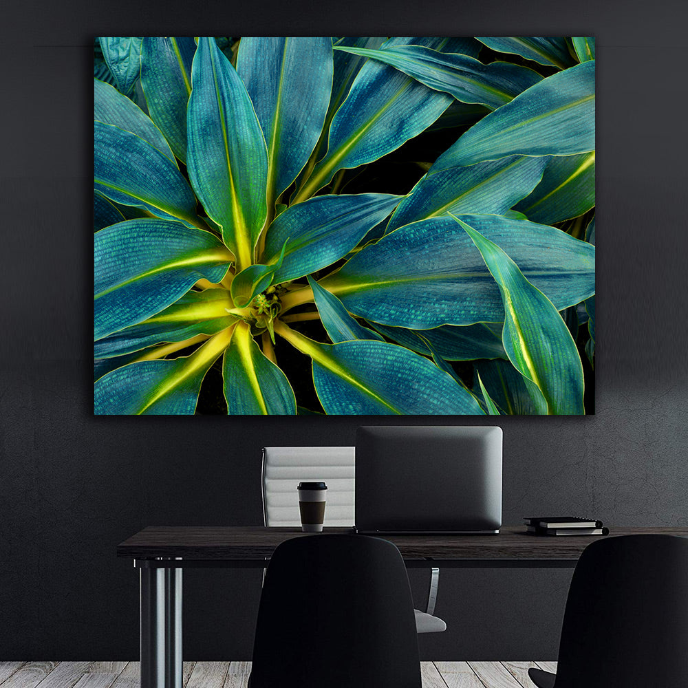 Peinture sur toile – Feuilles vertes