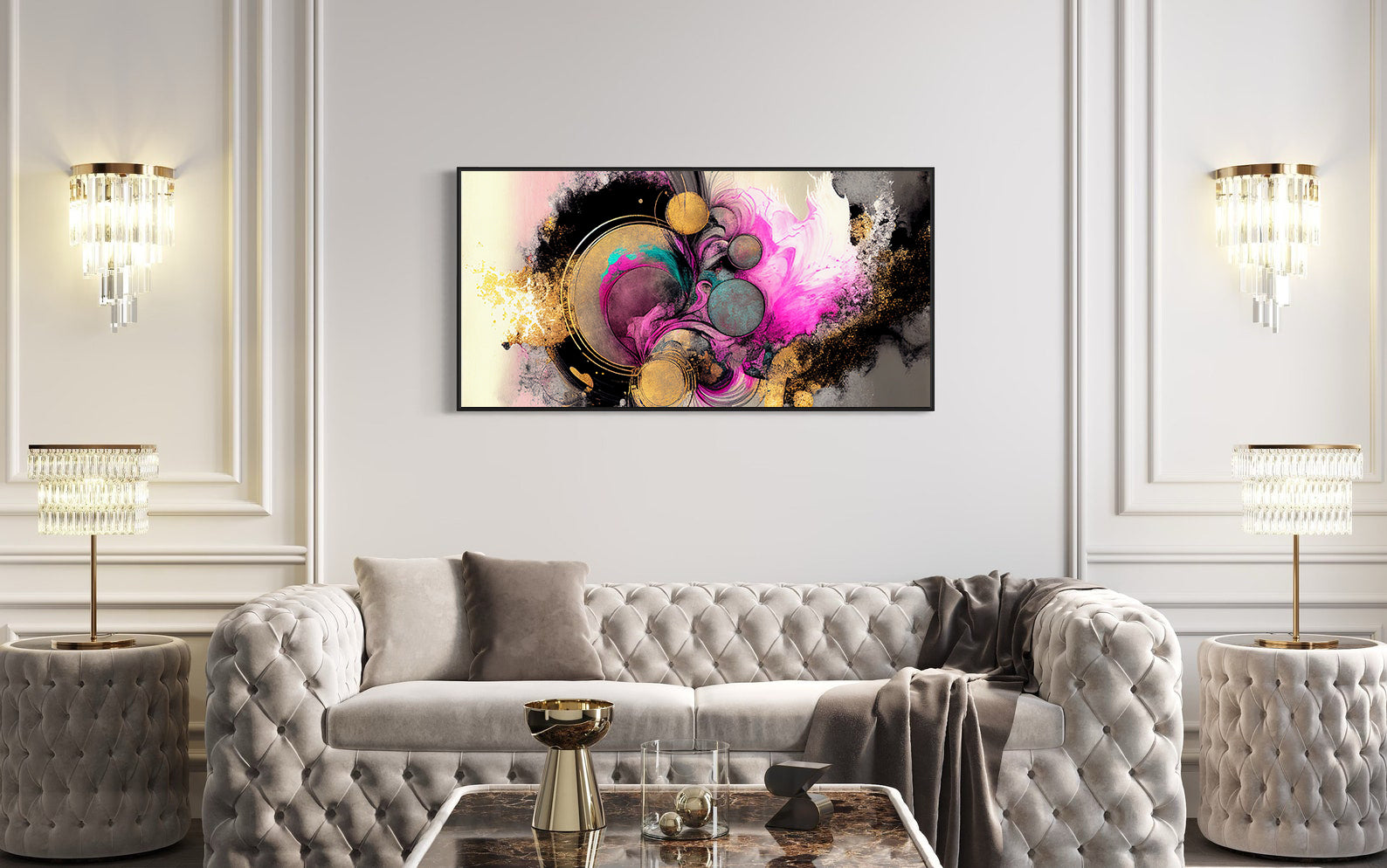 Promotie 60x80 - Tablou Canvas - Culori Abstract 9912