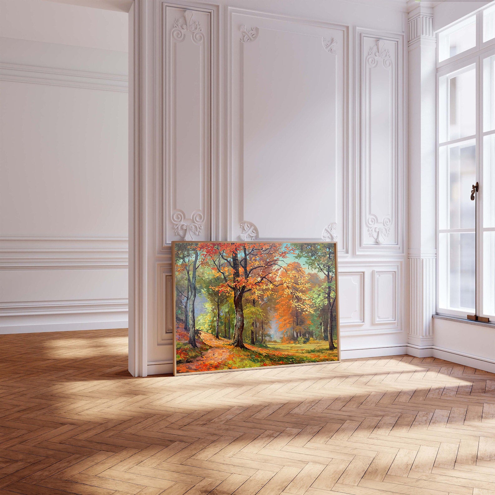 Peinture sur toile - Paysage d'automne dans la forêt