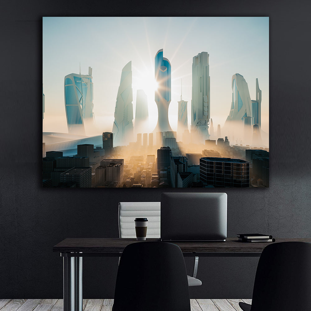 Peinture sur toile - Future-City