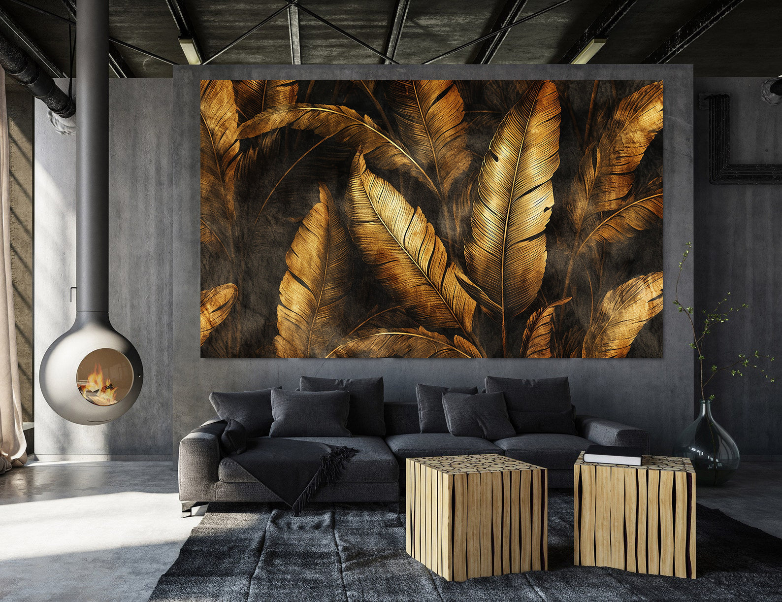 Tablou Canvas - Frunze Aurii