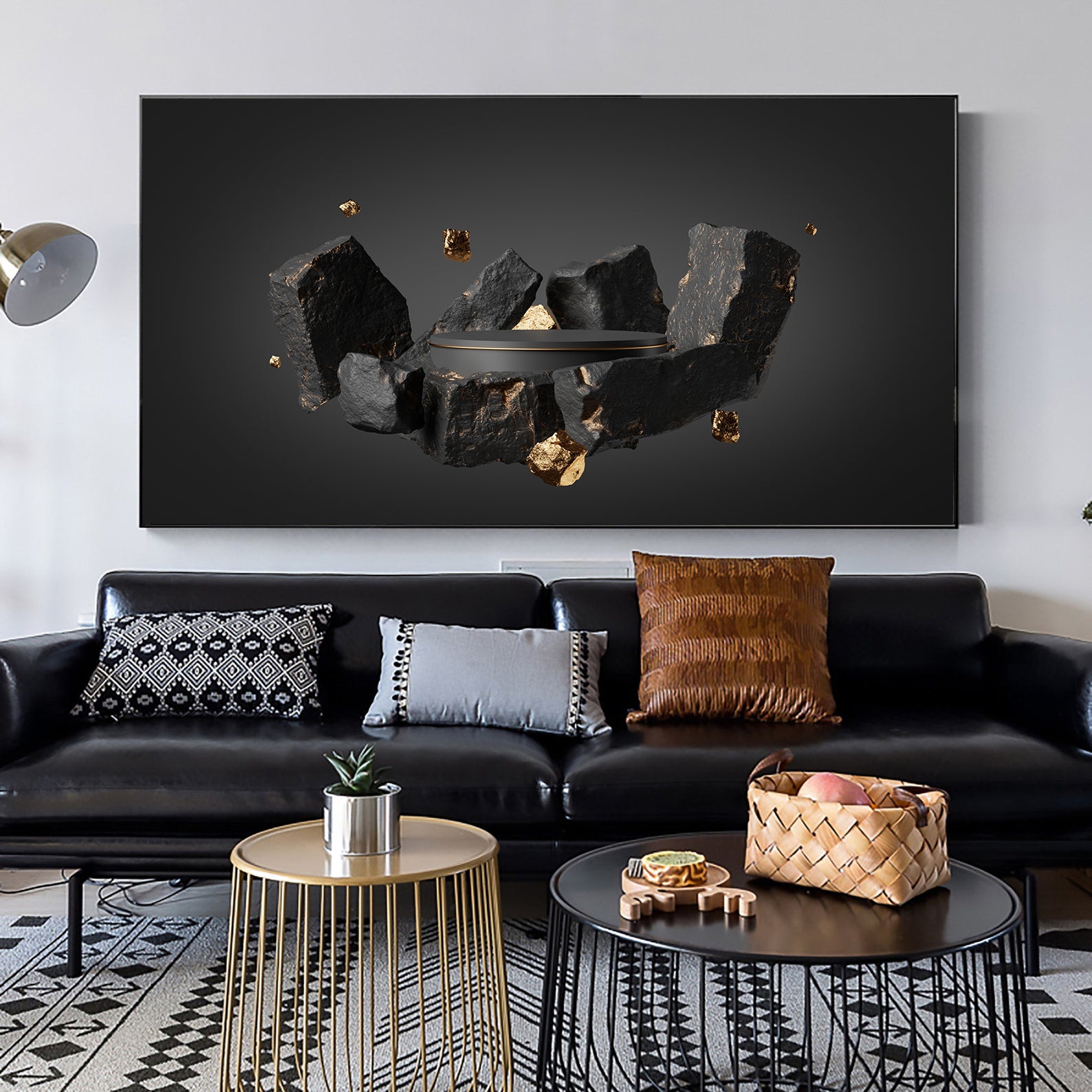 Peinture sur toile - Galets
