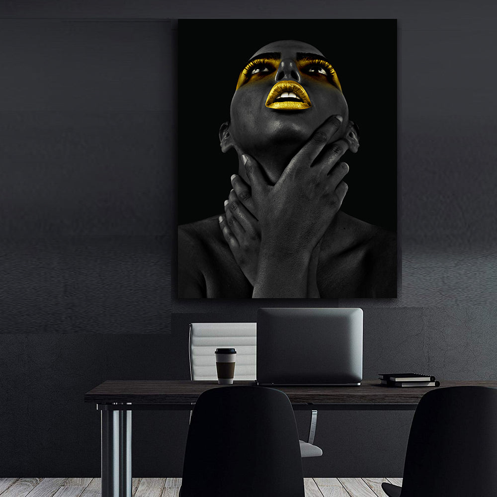 Peinture sur toile - Portrait de femme africaine