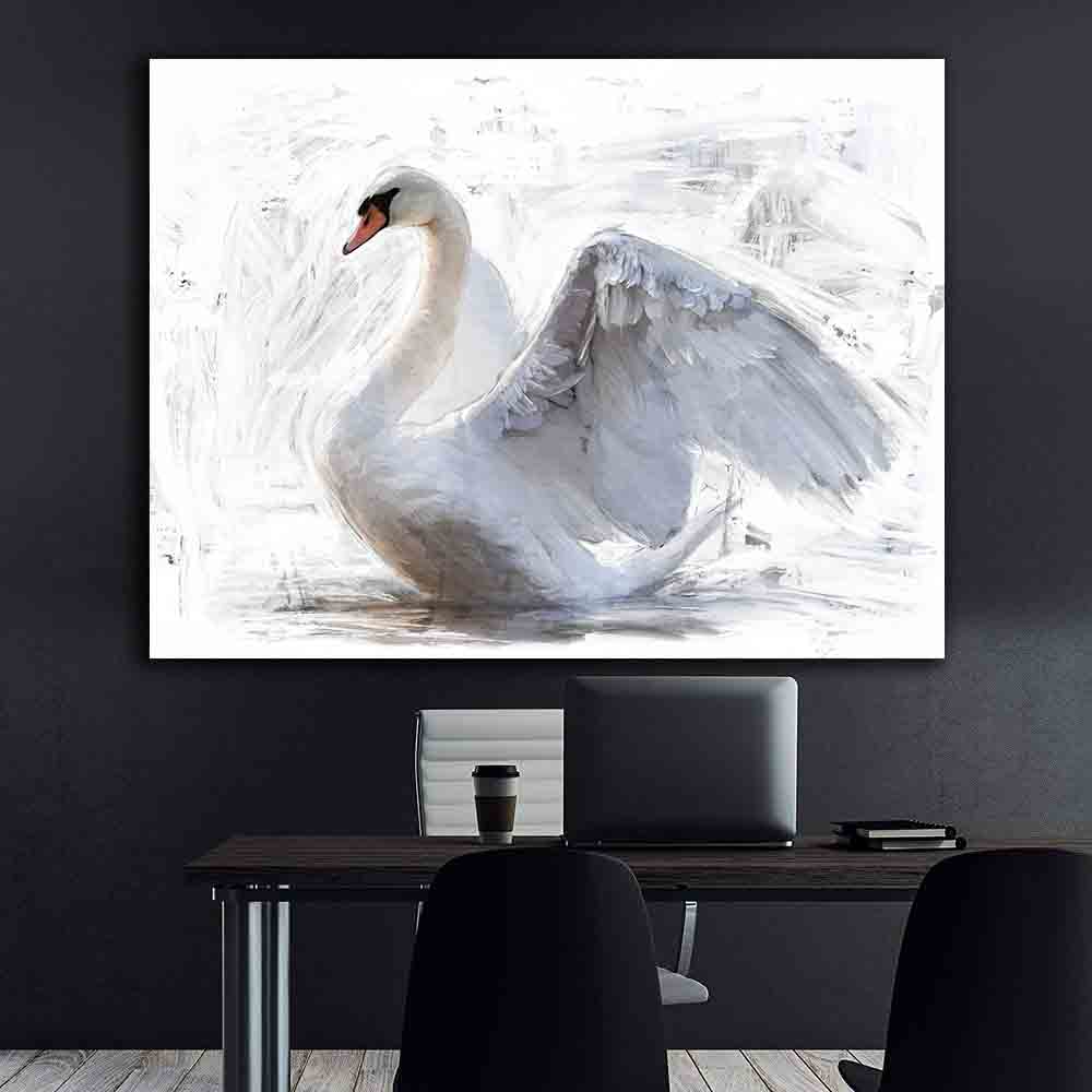 Tablou Canvas - Lebada alba