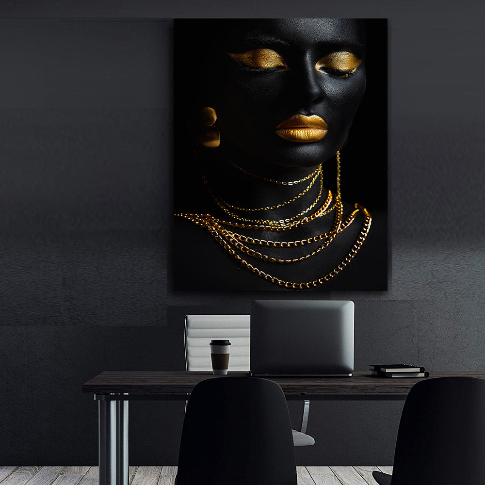 Peinture sur toile - Portrait de femme africaine