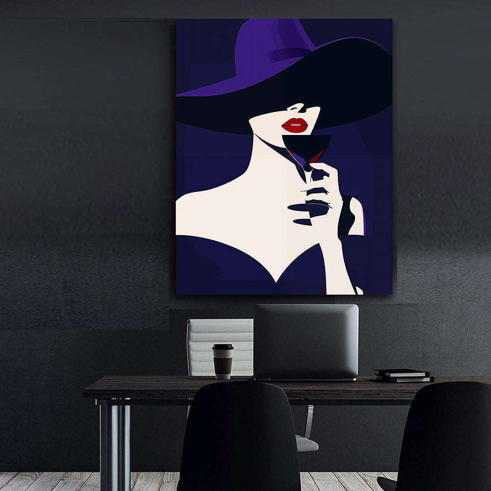 Peinture sur toile - Femme énigmatique
